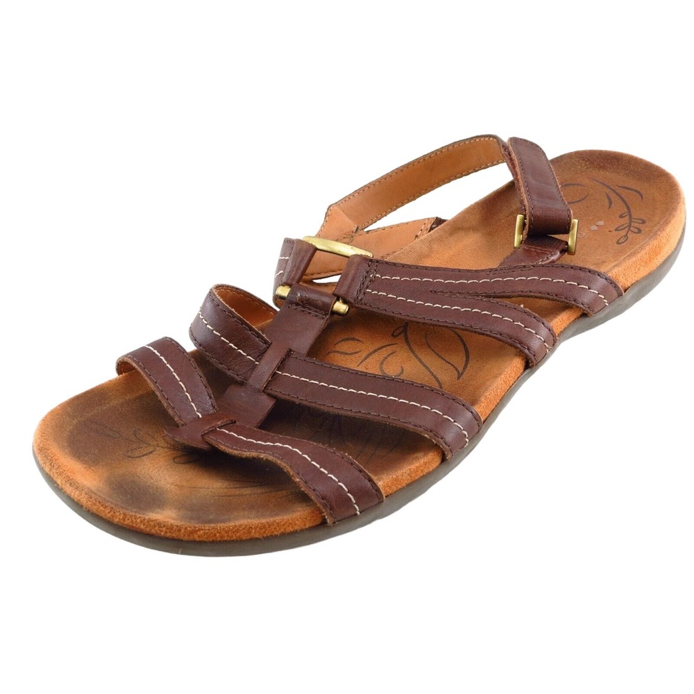 Naturalizer Gladiator Brown Leather Women Shoes‎ Size 9 Medium
